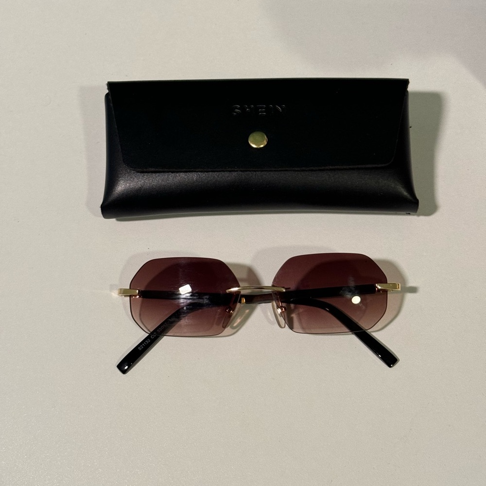 Trendy Brown Rimless Metal Frames - Picture 6 of 6